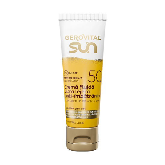 Gerovital GSUN Crema fluida ultra lejera antiimbatrinire SPF50 50ml