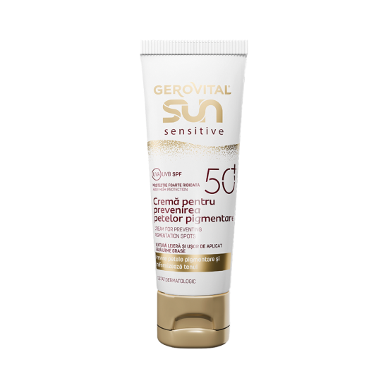 Gerovital GSUN Sensitive crema pentru prevenirea petelor pigmentare SPF50 50ml