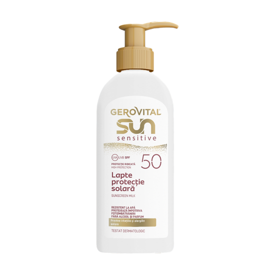 Gerovital GSUN Sensitive lapte protectie solara SPF50 200ml