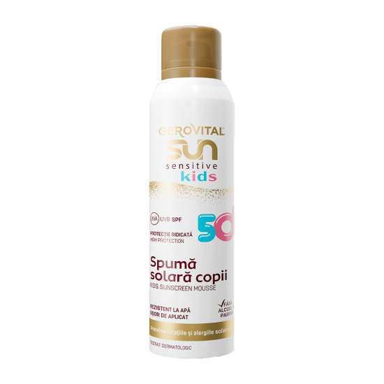 Gerovital GSUN Sensitive spuma solara copii SPF50+ 150ml