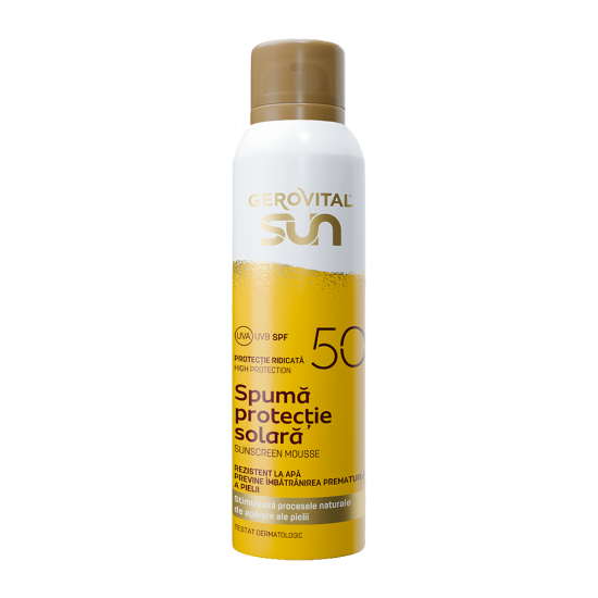 Gerovital GSUN Spuma protectie solara SFP50 150ml