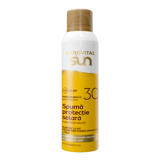 Gerovital GSUN Spuma protectie solara SPF30 150ml