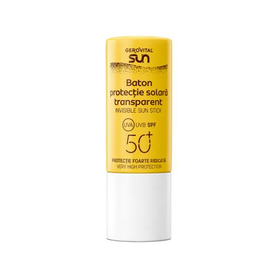 Gerovital GSUN baton protectie solara transparent SPF50+ 12ml