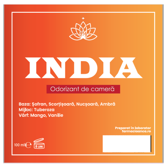 Odorizant de cameră India – 100ml