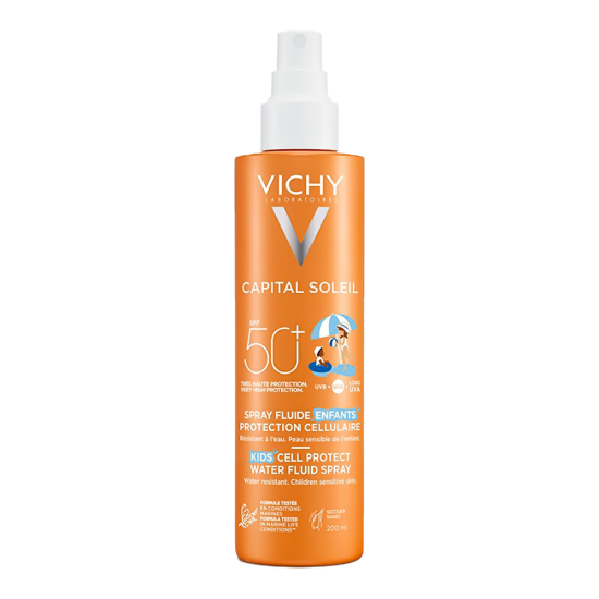 Vichy capital soleil kids cell protect spray fluid spf 50 pentru copii 200ml