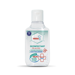 DEZINFECTANT GEL 70% ALCOOL CU U.E. SI ACID HIALURONIC 50 ml - HIGIAnca