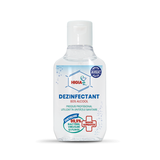 DEZINFECTANT SOLUTIE 80% ALCOOL - 50 ml - HIGIAnca 