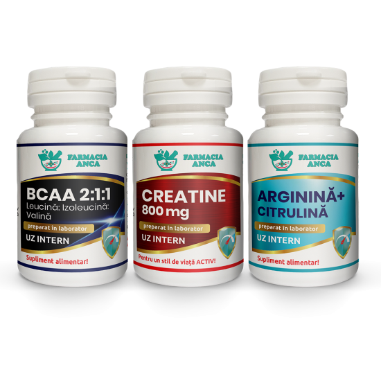 PACHET AMINOACIZI (1 x Creatina, 1x BCAA, Arginina - 1x Citrulina)