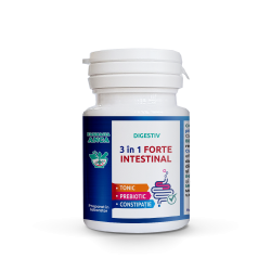 DIGESTIV 3 în 1 FORTE INTESTINAL (tonic, prebiotic, constipatie)