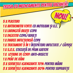 Trusa cu medicamente pentru vacanta