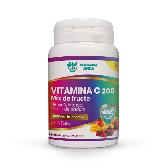 VITAMINA C 200mg MIX DE FRUCTE / 60 comprimate